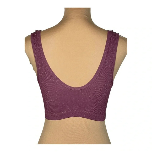 Free‎ People Movement Plum Crop Top New - Picture 2 of 8